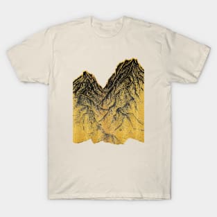 遠望 series -"Gold Valley" - Linocut T-Shirt